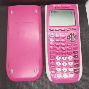 Texas Instruments TI-84 Plus C Silver Edition Graphing Calculator & Cover - pink